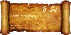 Bocz Szilárd névjegykártya