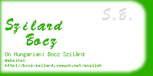 szilard bocz business card