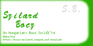 szilard bocz business card